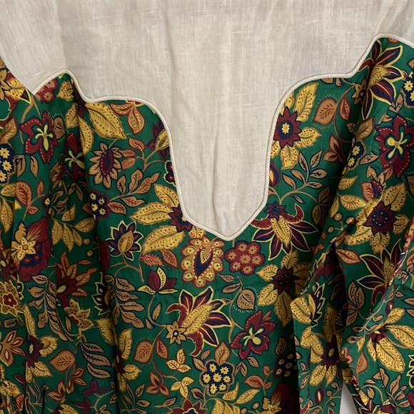 ALÉMAIS Isabella paneled floral-print linen blouse size 6 AUS - Picture 9 of 13